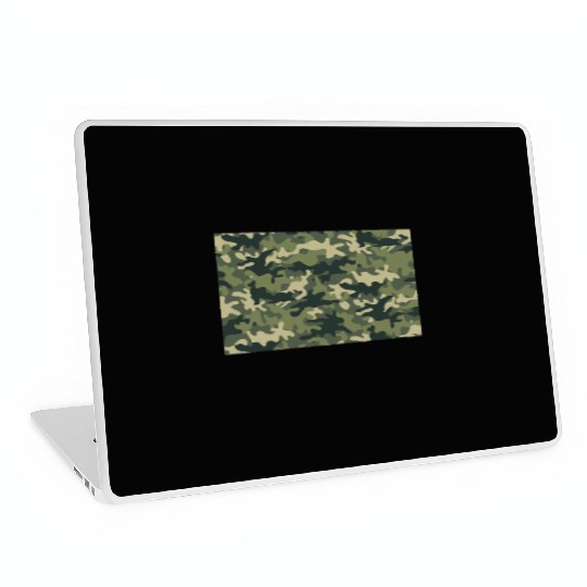 Camouflage pattern green Laptop Skins