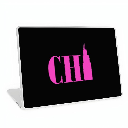 Chicago - Neon Pink Laptop Skins