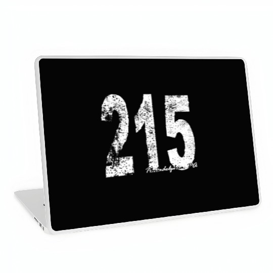 Vintage Philadelphia Area Code 215 Laptop Skins