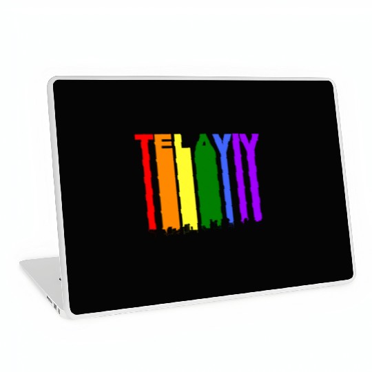 Tel Aviv Israel Skyline Rainbow LGBT Gay Pride Laptop Skins