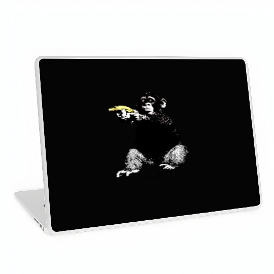MONKEY SHOOTING BANANA Laptop Skins