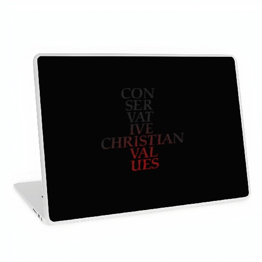 Conservative Christian Values (Red Tint) Laptop Skins