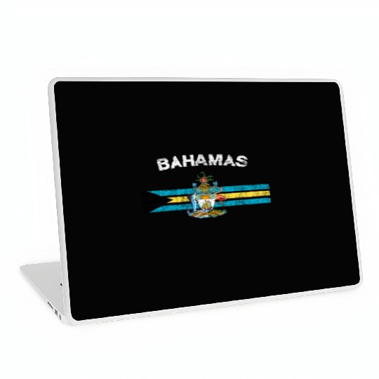 Bahamas Flag Laptop Skins - Bahamas Emblem & Bahamas Flag