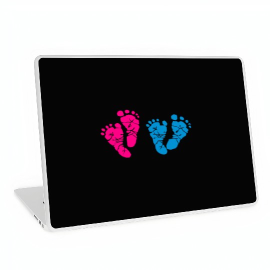 Twin Baby Feet - Pregnancy - Maternity - Mom to be Laptop Skins