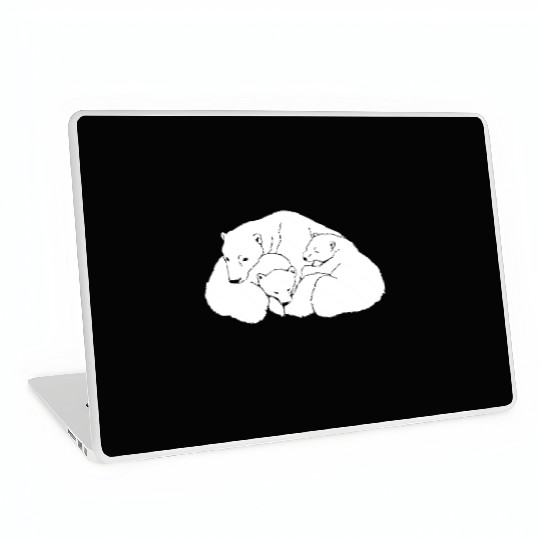 Polar Bear w. Cubs Twins Laptop Skins