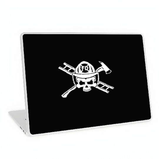 Firefighter Crossbones Laptop Skins
