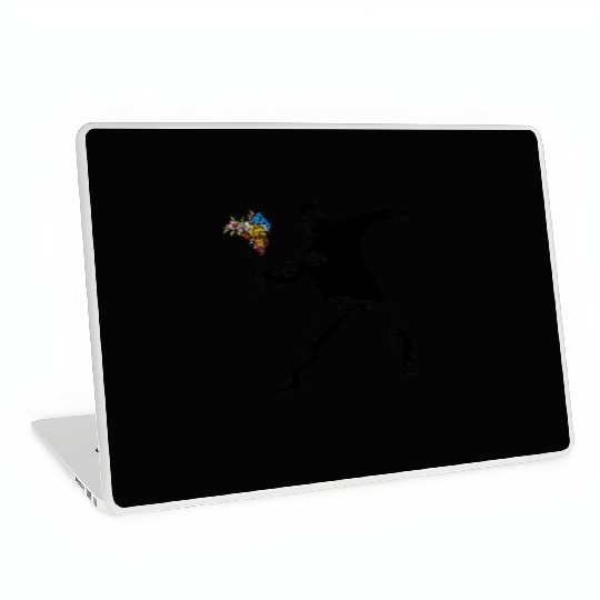 Banksy Rage Flower Thrower Laptop Skins