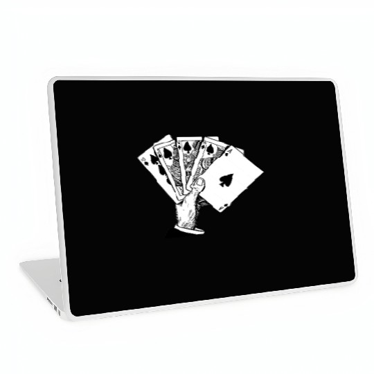 Royal Flush Vintage Illustration Laptop Skins