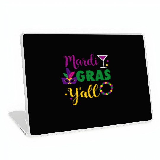 Mardi Grass Y'All Laptop Skins