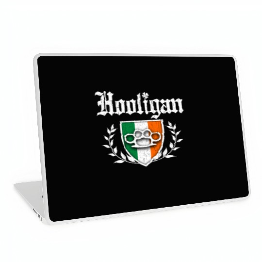 Irish Hooligan Crest vintage distressed look Laptop Skins