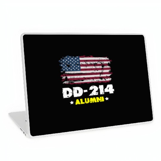 DD-214 Us Armed Forces Alumni American Flag Laptop Skins