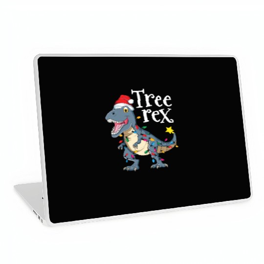 Tree Rex Dinosaur Christmas Laptop Skins Boy Kid Men