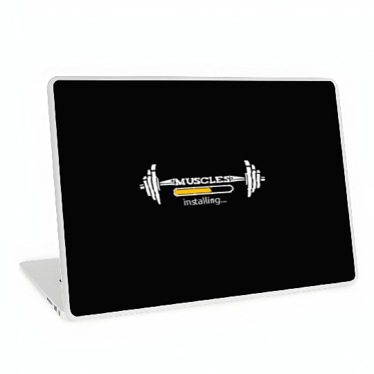 Funny Gym Installing Muscles Laptop Skins for Workout