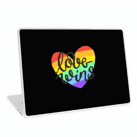 Love Wins LGBT Pride Rainbow Heart CSD Laptop Skins Laptop Skins