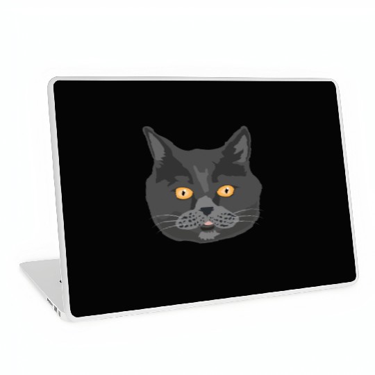 Cat British Shorthair Cat Face - Gift Idea Laptop Skins