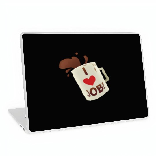 i heart job coffee mug job simulator i love job Laptop Skins