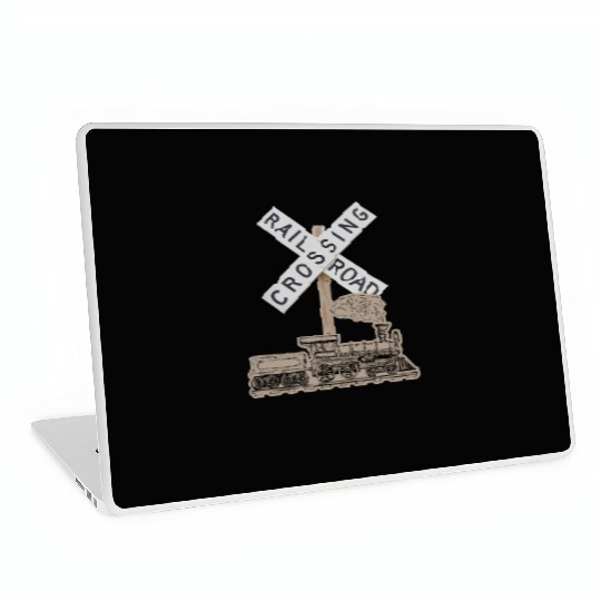Train Track Railroad Crossing Laptop Skins