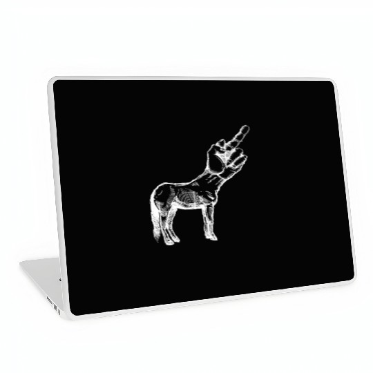 Unicorn Middle Finger Original Nerd Laptop Skins