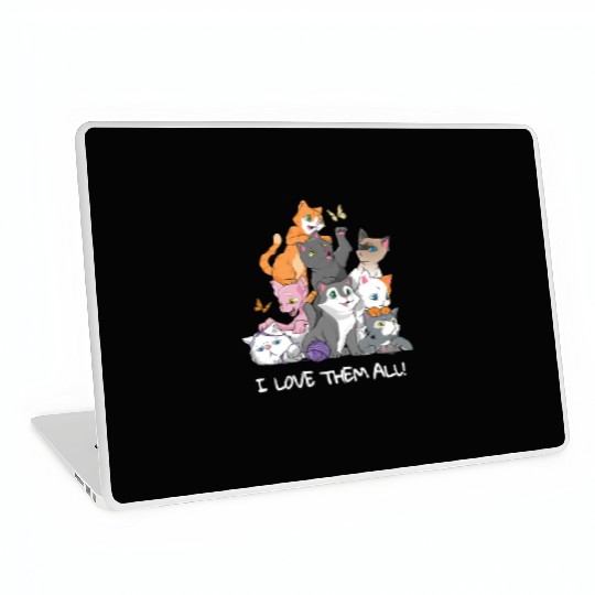 I love them all Cats Gift Maine Coon cat lover Laptop Skins