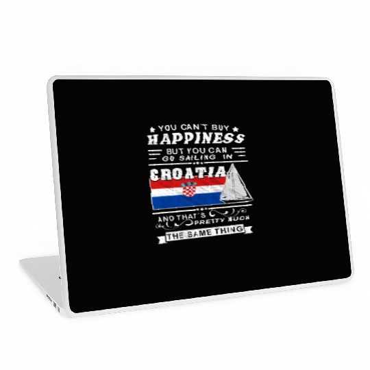 Croatia sailing, sailing ship Mediterranean gift Laptop Skins