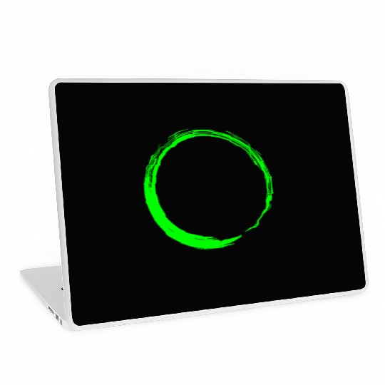 Circle Design Green Laptop Skins