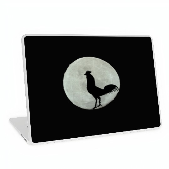 Chicken Full Moon Laptop Skins