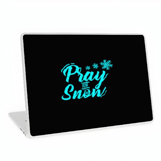 Pray for Snow Snow White Christmas Praying Laptop Skins