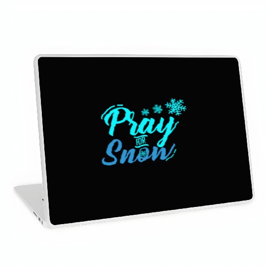 Pray for Snow Snow White Christmas Praying Laptop Skins