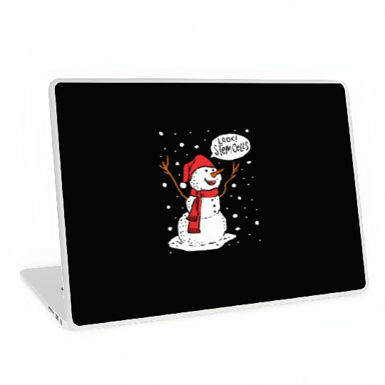 Funny Snowman Stem Cells Science Biology Teacher Laptop Skins