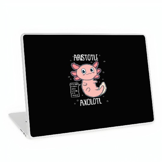 Philosophy Axolotl With Aristotle Quote Laptop Skins