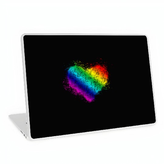 Rainbow Heart Vintage <3 Laptop Skins