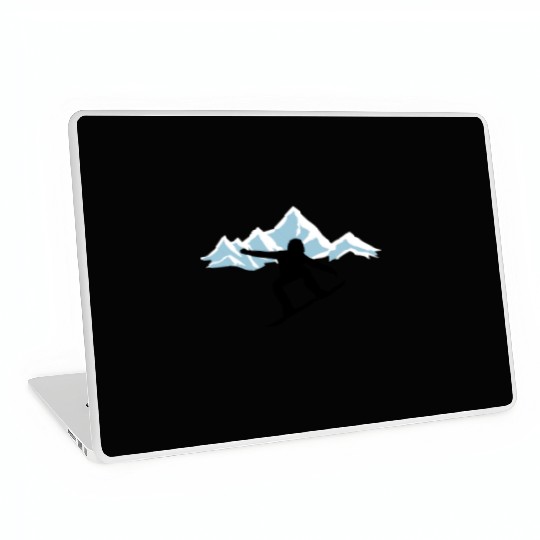 Snowboarding and Mountains Laptop Skins
