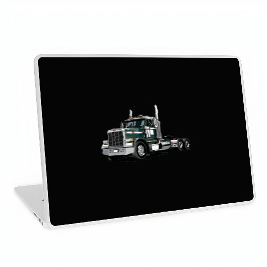 Green Semi Truck Laptop Skins
