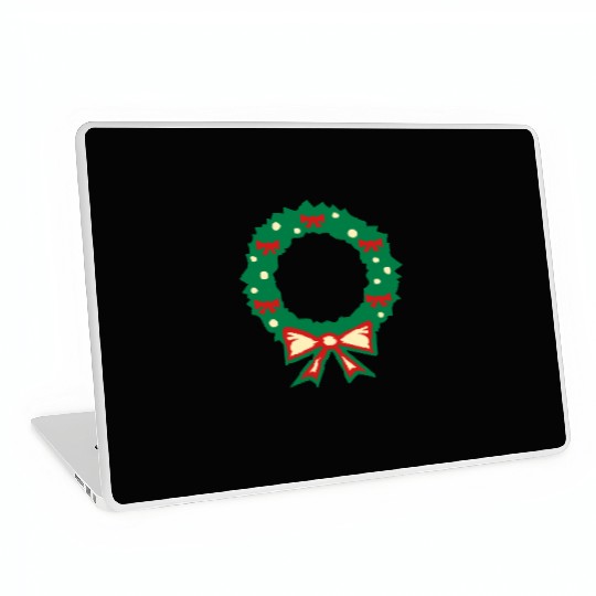 christmas wreath Laptop Skins
