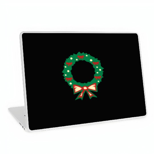 christmas wreath Laptop Skins