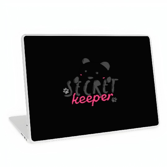 Teddy bear secret keeper Laptop Skins