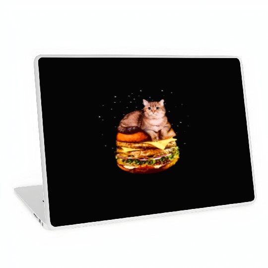 Hamburger Space Cat Funny Kitty Gift Laptop Skins
