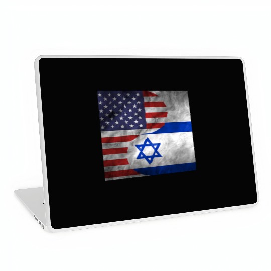 USA Israel Dual Yin Yang Flag Laptop Skins