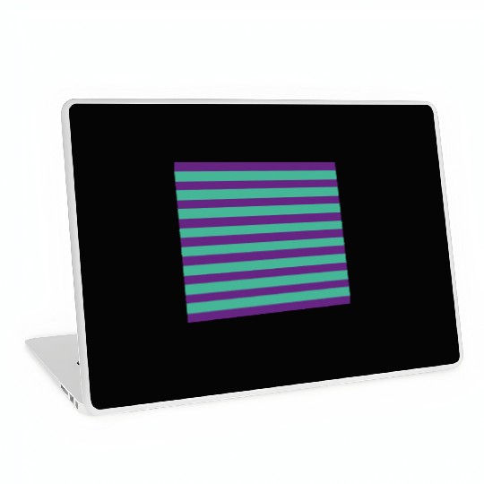 Stripes Purple Green Laptop Skins