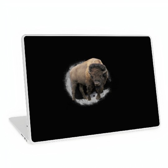 Bison Buffalo Cattle Design Illustration Gift Laptop Skins