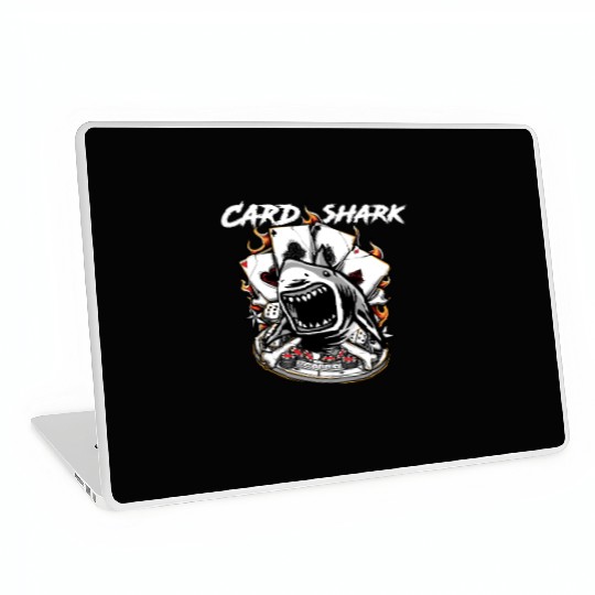 Vintage Card Shark Poker Player - Awesome Gift Laptop Skins