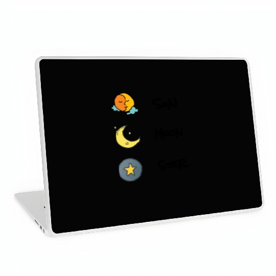 sun moon and star Laptop Skins