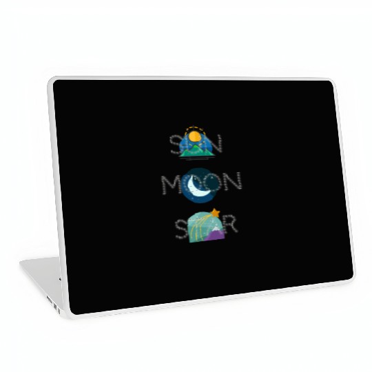 sun moon and star Laptop Skins