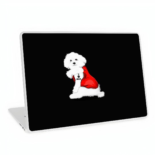Bichon frise I Love Mom Tattoo Laptop Skins