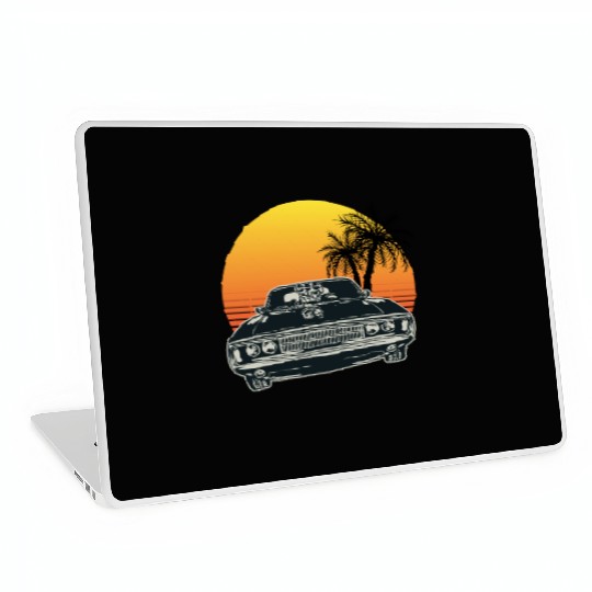 Muscle Car Sunset Laptop Skins