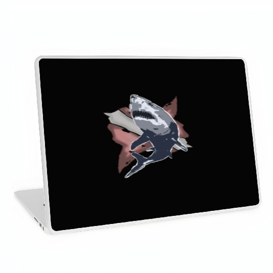 Scuba Diving Shark Gift holiday retro Laptop Skins