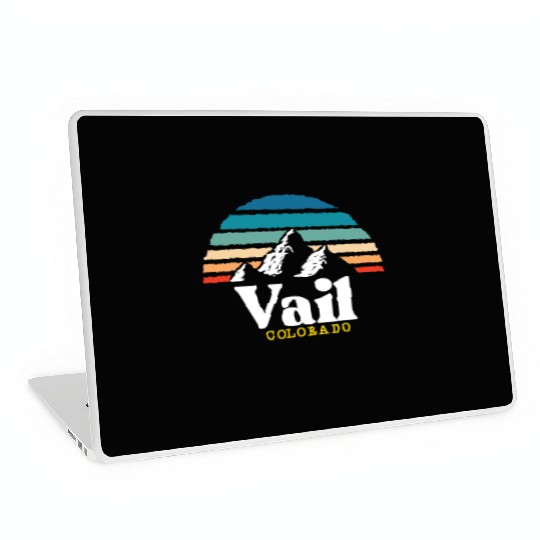 Vail Colorado Usa Ski Resort 1980S Retro Gift Laptop Skins