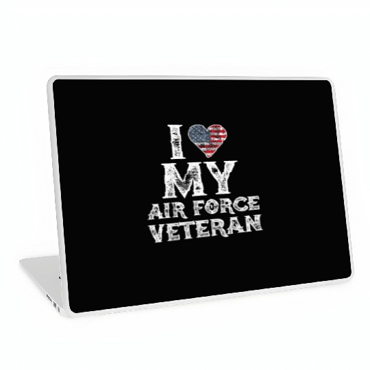 I Love My Air Force Veteran Vintage Gift Laptop Skins
