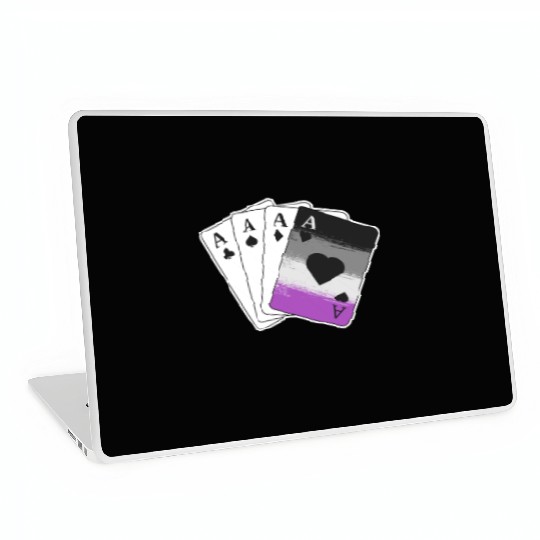 Ace Asexual Pride Gifts Playing Card LGBTQ Pride Laptop Skins