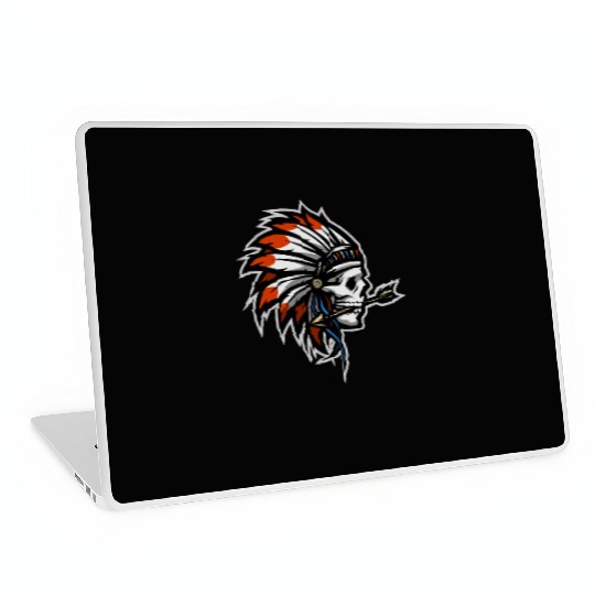 Native American Indian Headdress Skull Laptop Skins